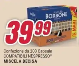 Trony Caffè borbone miscela decisa offerta