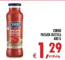 Deco Supermercati Cirio passata rustica offerta