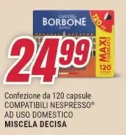 Trony Caffè borbone compatibili nespresso ad uso domestico miscela decisa offerta
