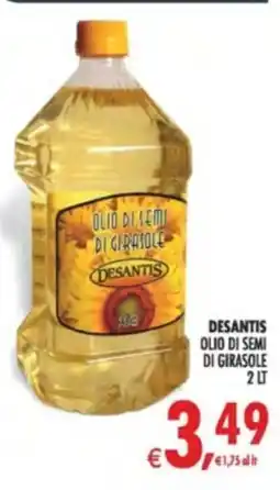 Deco Supermercati Desantis olio di semi di girasole offerta