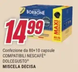 Trony Caffè borbone compatibili nescafè dolcegusto miscela decisa offerta