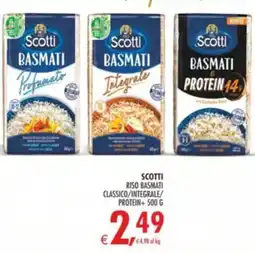Deco Supermercati Scotti riso basmati classico/integrale/ protein+ offerta