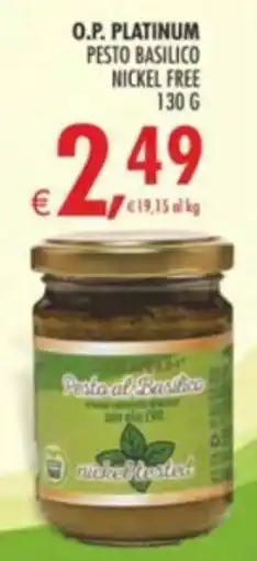 Deco Supermercati O.p. platinum pesto basilico nickel free offerta
