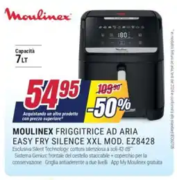 Trony MOULINEX FRIGGITRICE AD ARIA EASY FRY SILENCE XXL MOD. EZ8428 offerta