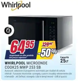 Trony WHIRLPOOL MICROONDE COOK25 MWP 253 SB offerta