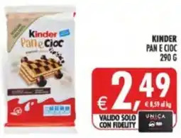 Deco Supermercati Kinder pan e cioc offerta