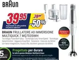 Trony BRAUN FRULLATORE AD IMMERSIONE MULTIQUICK 7 MQ70351WH offerta
