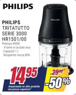 Trony PHILIPS TRITATUTTO SERIE 3000 HR1501/00 offerta