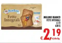 Deco Supermercati Mulino bianco fette integrali x72 offerta