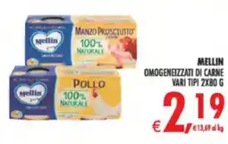 Deco Supermercati Mellin omogeneizzati di carne offerta