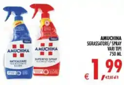 Deco Supermercati Amuchina sgrassatore/spray offerta