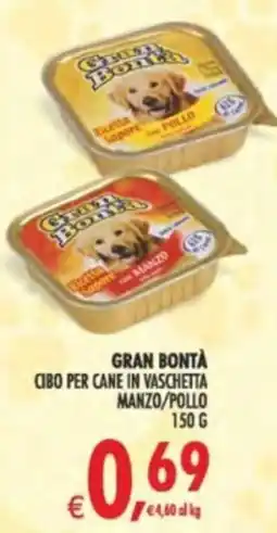 Deco Supermercati Gran bonta cibo per cane in vaschetta manzo/pollo offerta