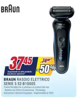 Trony BRAUN RASOIO ELETTRICO SERIE 5 52-B1000S offerta