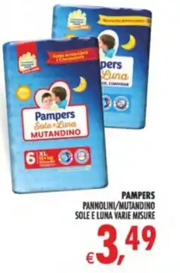 Deco Supermercati Pampers pannolini/mutandino sole e luna offerta