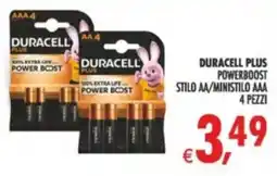 Deco Supermercati Duracell plus powerboost stilo AA/ministilo AAA offerta