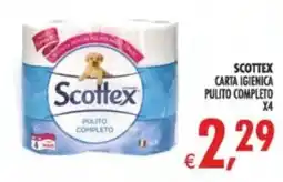 Deco Supermercati Scottex carta igienica pulito completo x4 offerta