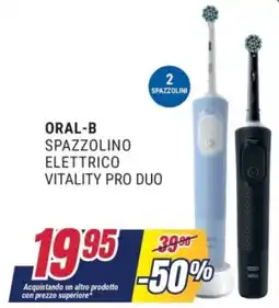 Trony Oral-b spazzolino elettrico vitality pro duo offerta