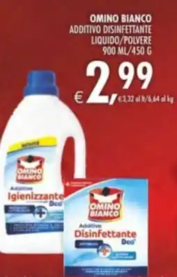 Deco Supermercati Omino bianco additivo disinfettante liquido/polvere offerta