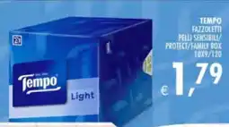 Deco Supermercati Tempo fazzoletti pelli sensibili protect/family box offerta