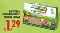 Deco Supermercati Diavolina accendifuoco grill naturale offerta