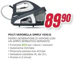 Trony POLTI VAPORELLA SIMPLY VS10.12 offerta