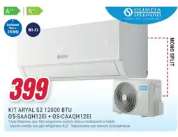 Trony OLIMPIA SPLENDID KIT ARYAL S2 12000 BTU OS-SAAQH12EI + OS-CAAQH12EI offerta