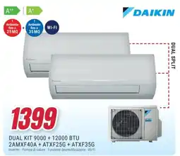 Trony DAIKIN DUAL KIT 9000 + 12000 BTU 2AMXF40A + ATXF25G + ATXF35G offerta