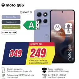 Trony motorola moto 986 offerta