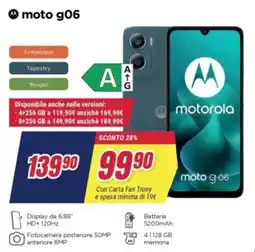 Trony motorola moto g06 offerta