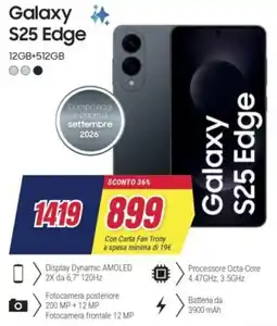 Trony SAMSUNG Galaxy S25 Edge offerta