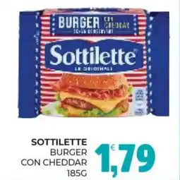 Eté Sottilette burger con cheddar offerta