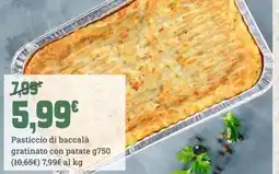 Banco Fresco Pasticcio di baccalà gratinato con patate offerta