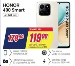 Trony HONOR 400 Smart 6+128 GB offerta
