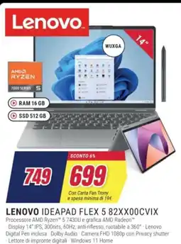 Trony LENOVO IDEAPAD FLEX 5 82XX00CVIX offerta