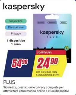 Trony Kaspersky plus offerta