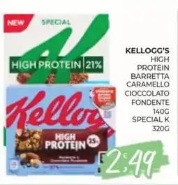 Eté Kellogg's high protein barretta caramello cioccolato fondente special k offerta