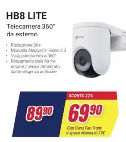 Trony HB8 LITE Telecamera 360° da esterno offerta