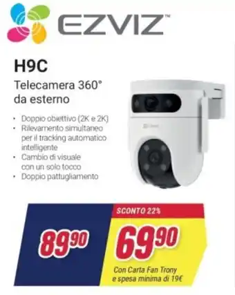 Trony EZVIZ H9C Telecamera 360° da esterno offerta
