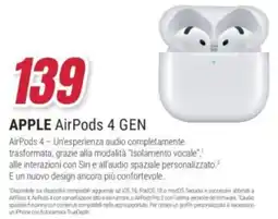 Trony APPLE AirPods 4 GEN offerta