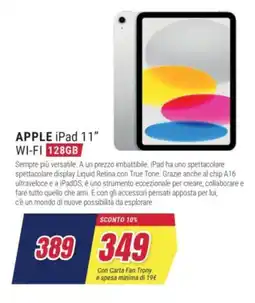 Trony APPLE iPad 11″ WI-FI 128GB offerta