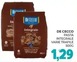 Eté De cecco pasta integrale offerta