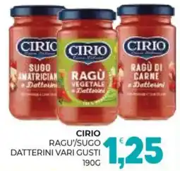 Eté Cirio ragu'/sugo datterini offerta
