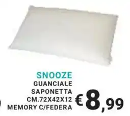 Eté Snooze guanciale saponetta cm.72x42x12 memory c/federa offerta