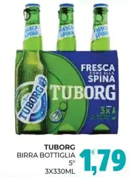 Eté Tuborg birra bottiglia 5° offerta