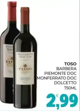 Eté Toso barbera piemonte doc monferrato doc dolcetto offerta