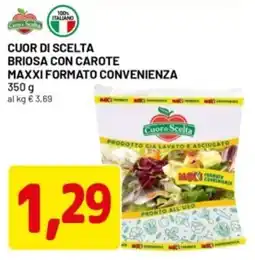 DPiù Cuor di scelta briosa con carote maxxi formato convenienza offerta