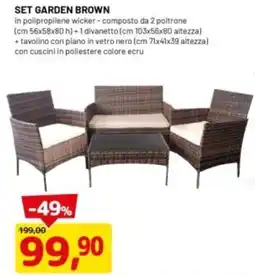 DPiù Set garden brown offerta