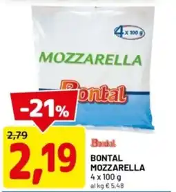 DPiù Bontal mozzarella offerta