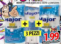 Il Genio Supermercato Major bicchieri acqua 200 cc offerta