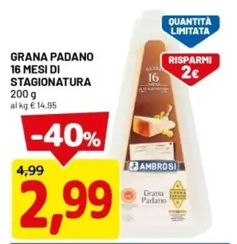 Ambrosi grana padano 16 mesi di stagionatura
